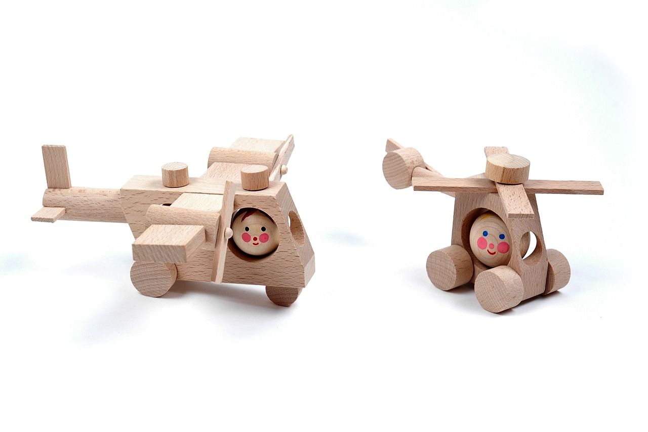 Tradycyjne zabawki wykonane z drewna